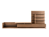Jefferson Mid-Century Modern Reversible Walnut Entertainment Center