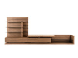 Jefferson Mid-Century Modern Reversible Walnut Entertainment Center