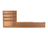 Jefferson Mid-Century Modern Reversible Walnut Entertainment Center