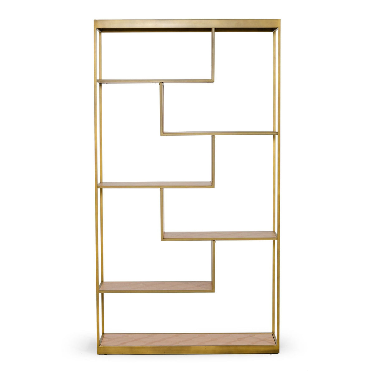 Jessica Modern Oak & Brass Bookshelf