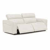Nouveau Jessop Modern Off-White Leather Sofa 2 Recliners