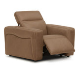 Nouveau Jessop Modern Brown Leather Recliner Chair