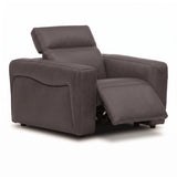 Nouveau Jessop Modern Dark Grey Leather Recliner Chair