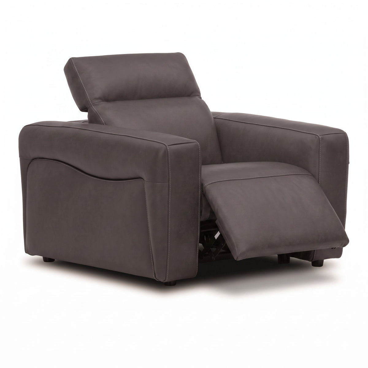 Nouveau Jessop Modern Dark Grey Leather Recliner Chair