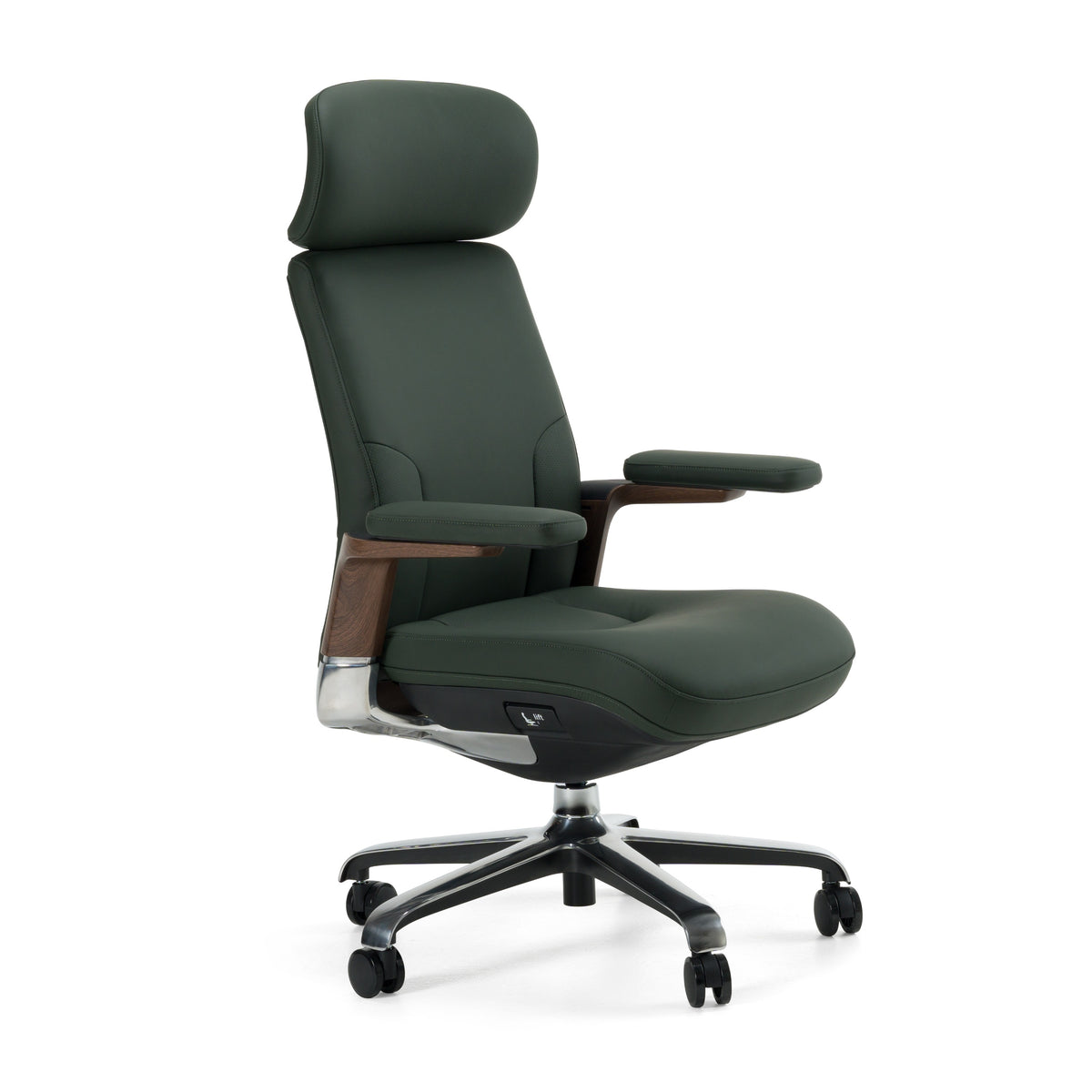 Johnson Modern Green Leather Executive Office Chair