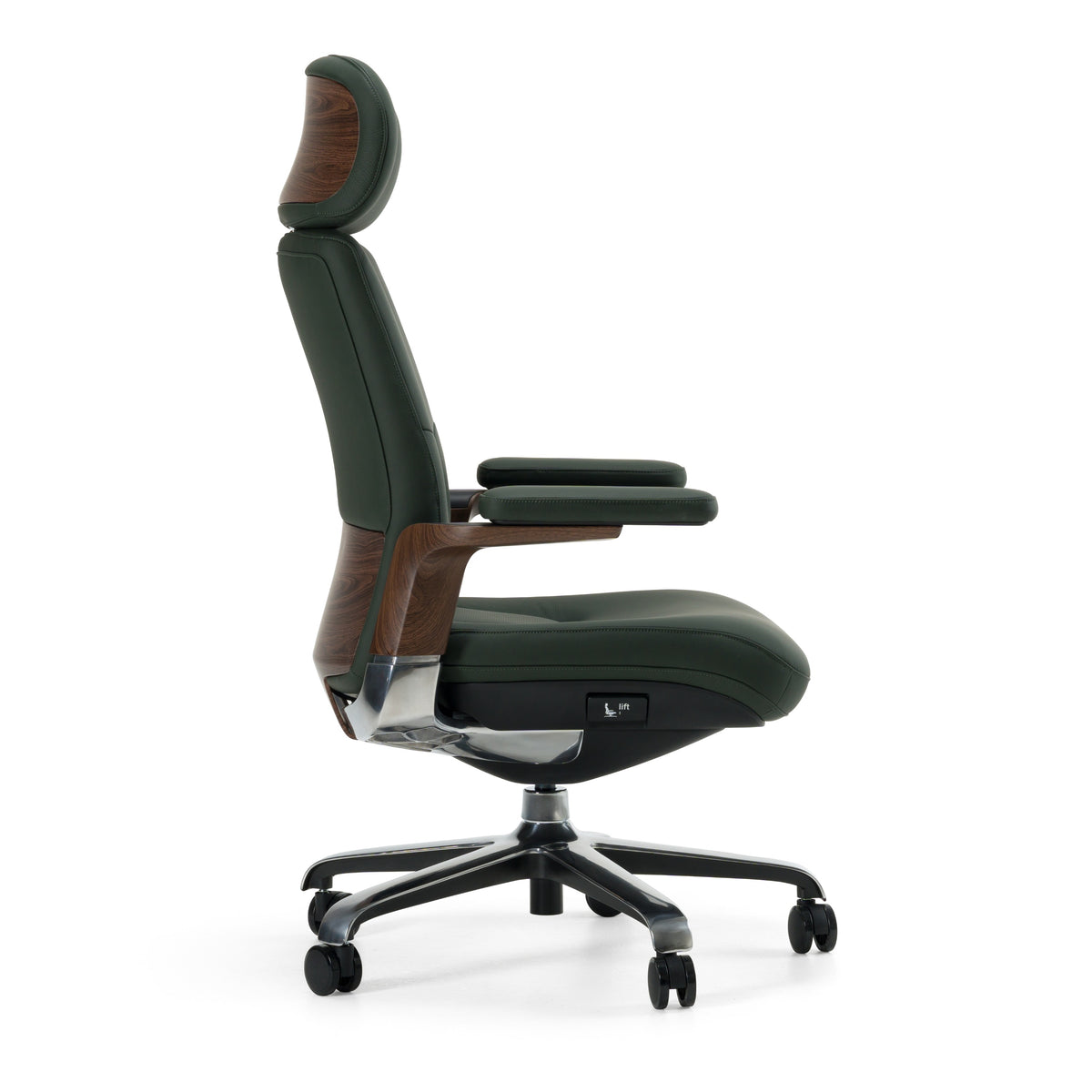 Johnson Modern Green Leather Executive Office Chair
