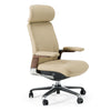 Johnson Modern Beige Leather Executive Office Chair