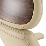 Johnson Modern Beige Leather Executive Office Chair