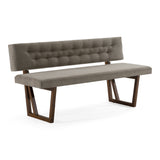 Jordan Modern Grey & Walnut Dining Bench