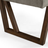 Jordan Modern Grey & Walnut Dining Bench