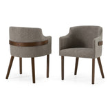 Jordan Modern Grey & Walnut Dining Chair (Set of 2)