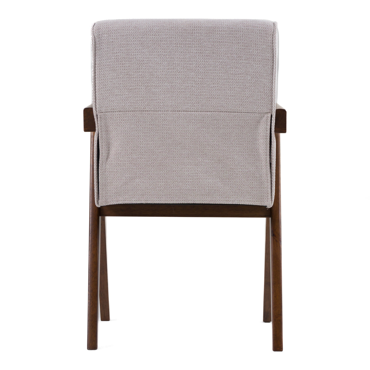 Joseline Modern Beige Fabric + Walnut Dining Chair (Set of 2)