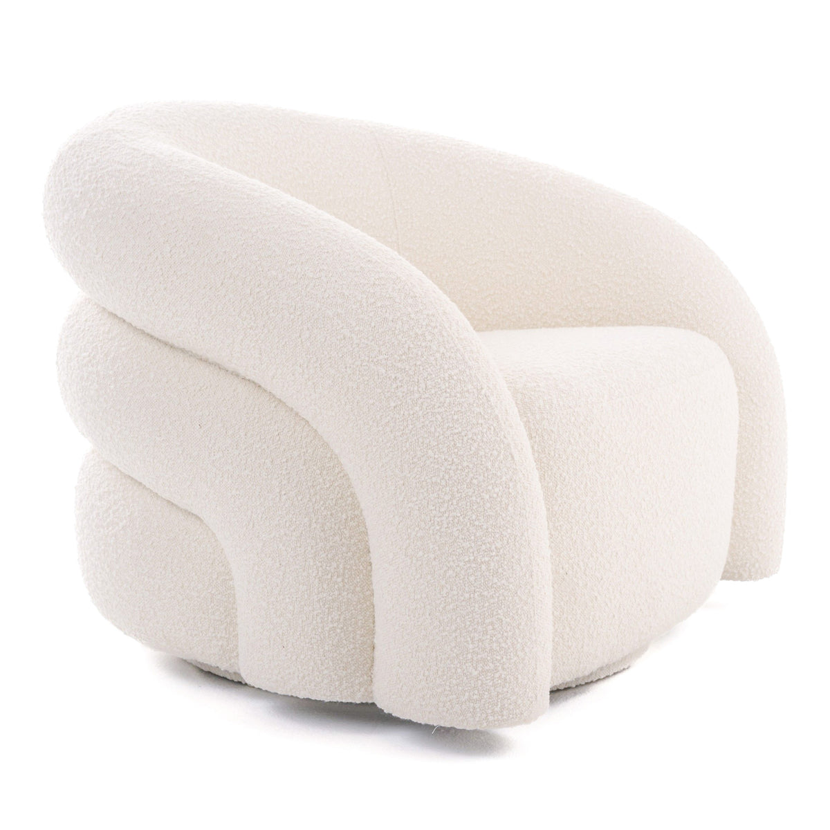 Joshua Modern White Fabric Accent Chair