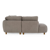 Joslin Modern Grey Fabric U-Shaped Sectional Sofa