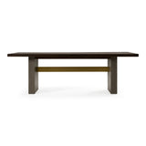 June Modern Dark Grey & Walnut Dining Table