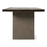 June Modern Dark Grey & Walnut Dining Table