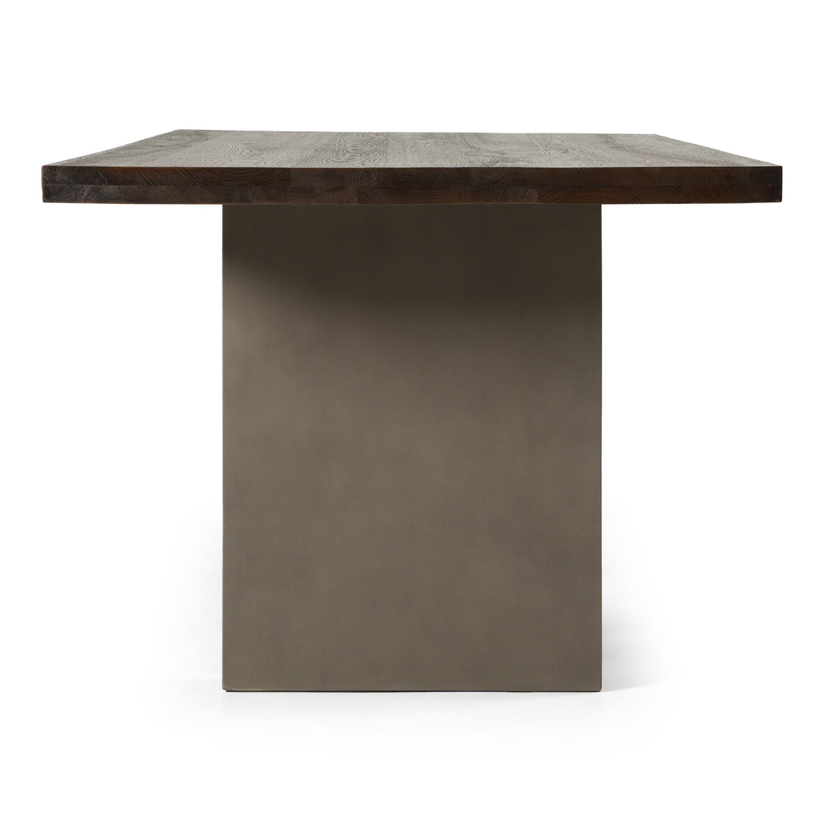 June Modern Dark Grey & Walnut Dining Table