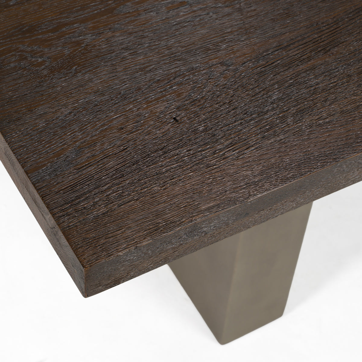June Modern Dark Grey & Walnut Dining Table