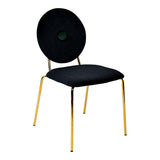 Justine Modern Black & Green Velvet Dining Chair