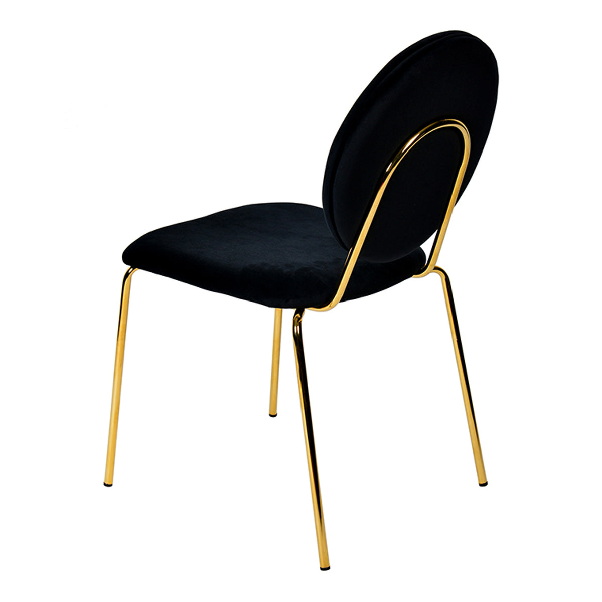 Justine Modern Black & Green Velvet Dining Chair