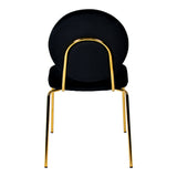 Justine Modern Black & Green Velvet Dining Chair