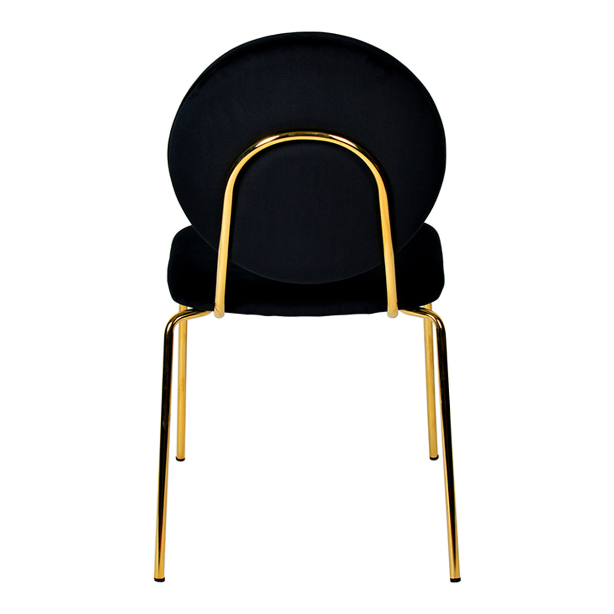 Justine Modern Black & Green Velvet Dining Chair