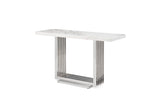 Kingsley Modern Marble & Stainless Steel Console Table