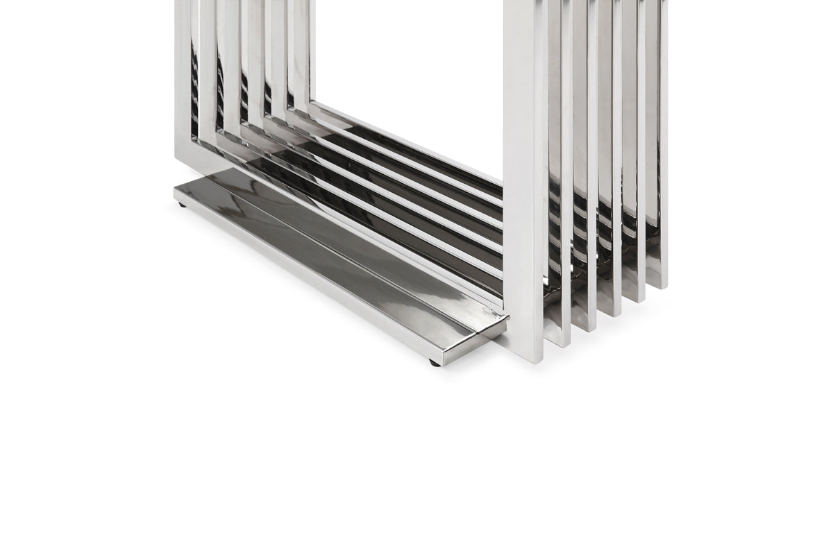 Kingsley Modern Marble & Stainless Steel Console Table