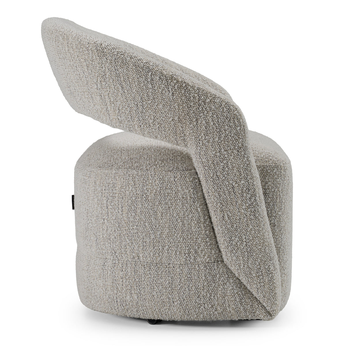 Kadoka Modern Light Grey Fabric Dining Chair with Castor Wheels
