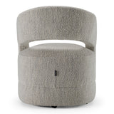 Kadoka Modern Light Grey Fabric Dining Chair with Castor Wheels