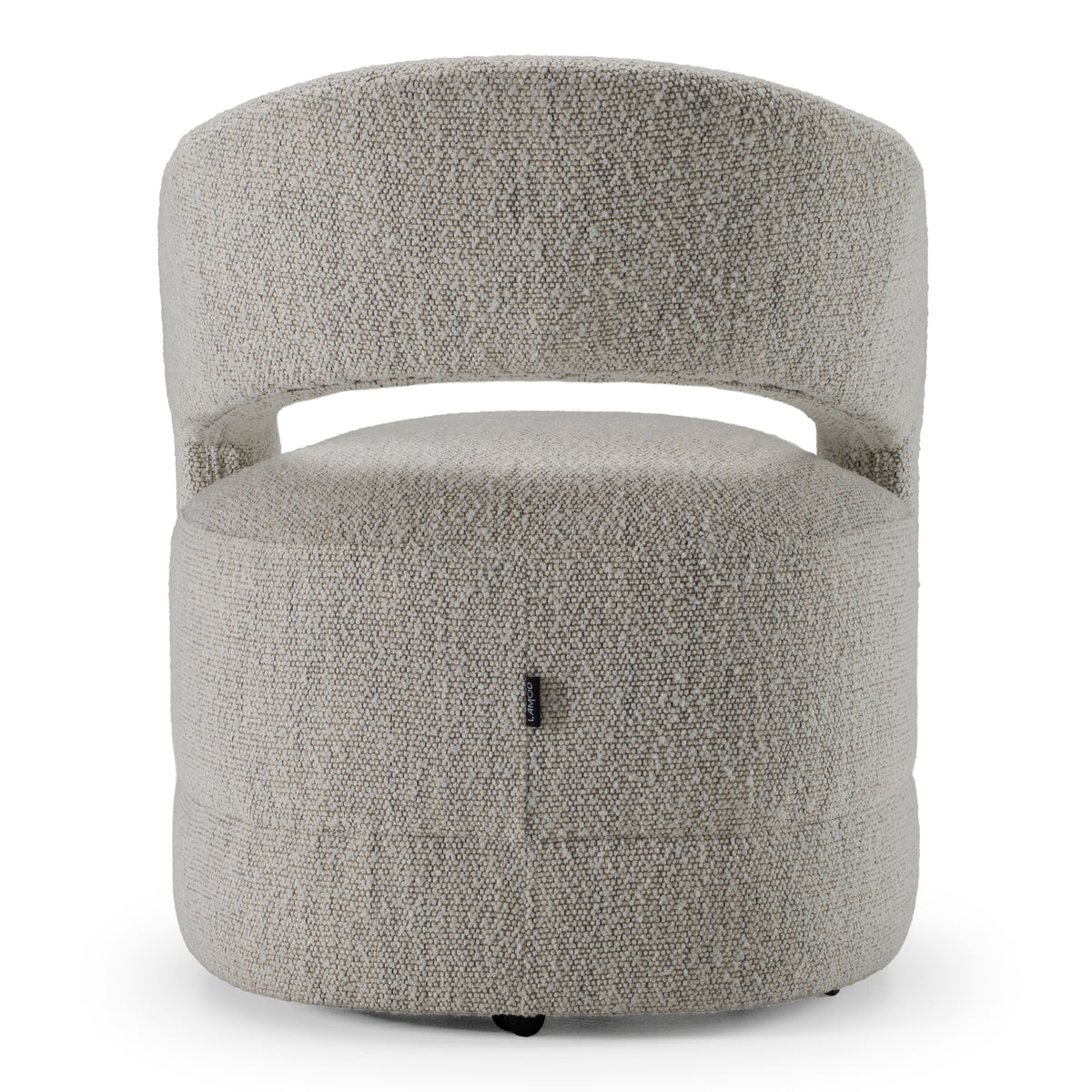 Kadoka Modern Light Grey Fabric Dining Chair with Castor Wheels