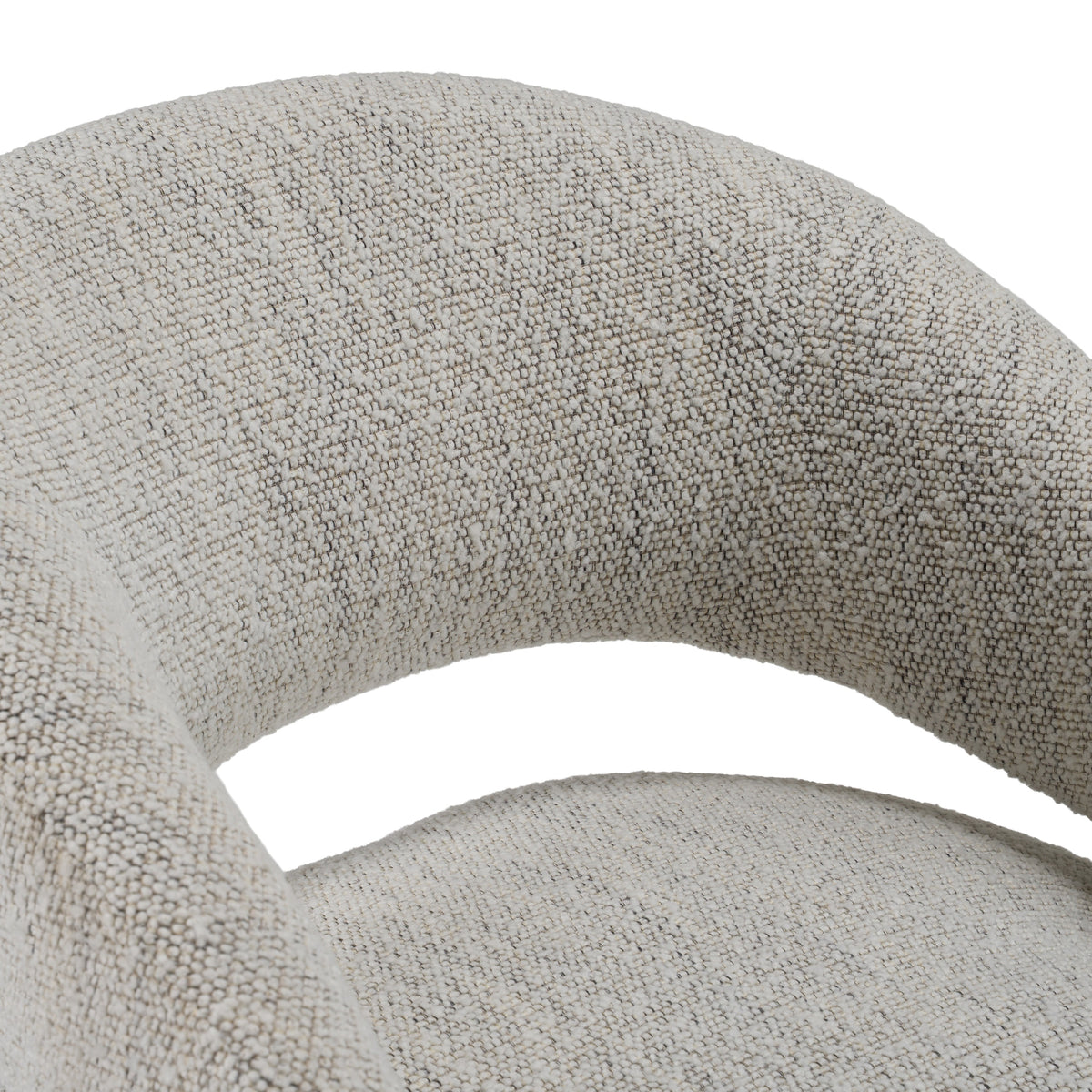 Kadoka Modern Light Grey Fabric Dining Chair with Castor Wheels