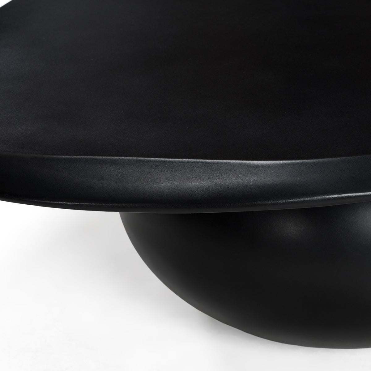 Kalvin Modern Black Concrete Nesting Coffee Table Set