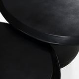 Kalvin Modern Black Concrete Nesting Coffee Table Set