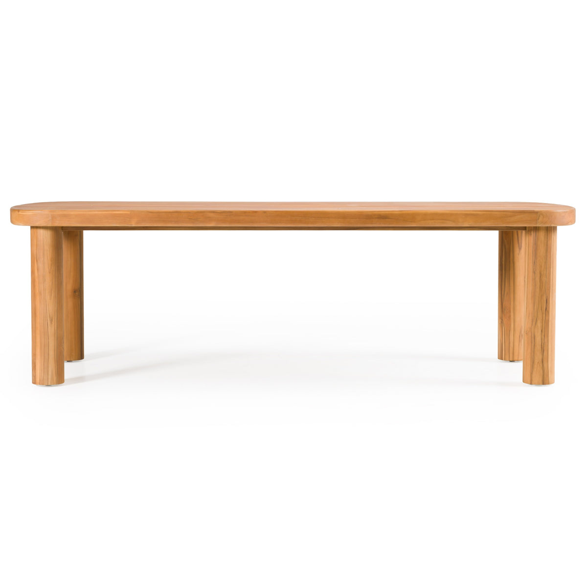 Kamari Outdoor Teak & Grey Olefin Fabric Dining Table Set