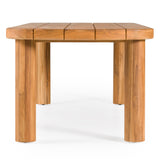 Kamari Outdoor Teak & Grey Olefin Fabric Dining Table Set