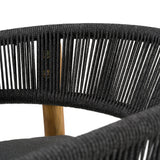 Kamari Outdoor Grey Olefin Fabric + Teak Dining Chair (Set of 2)