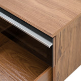 Karlstad Modern White + Walnut TV Stand