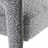 Kasem Modern Grey Fabric + Gold Dining Chair