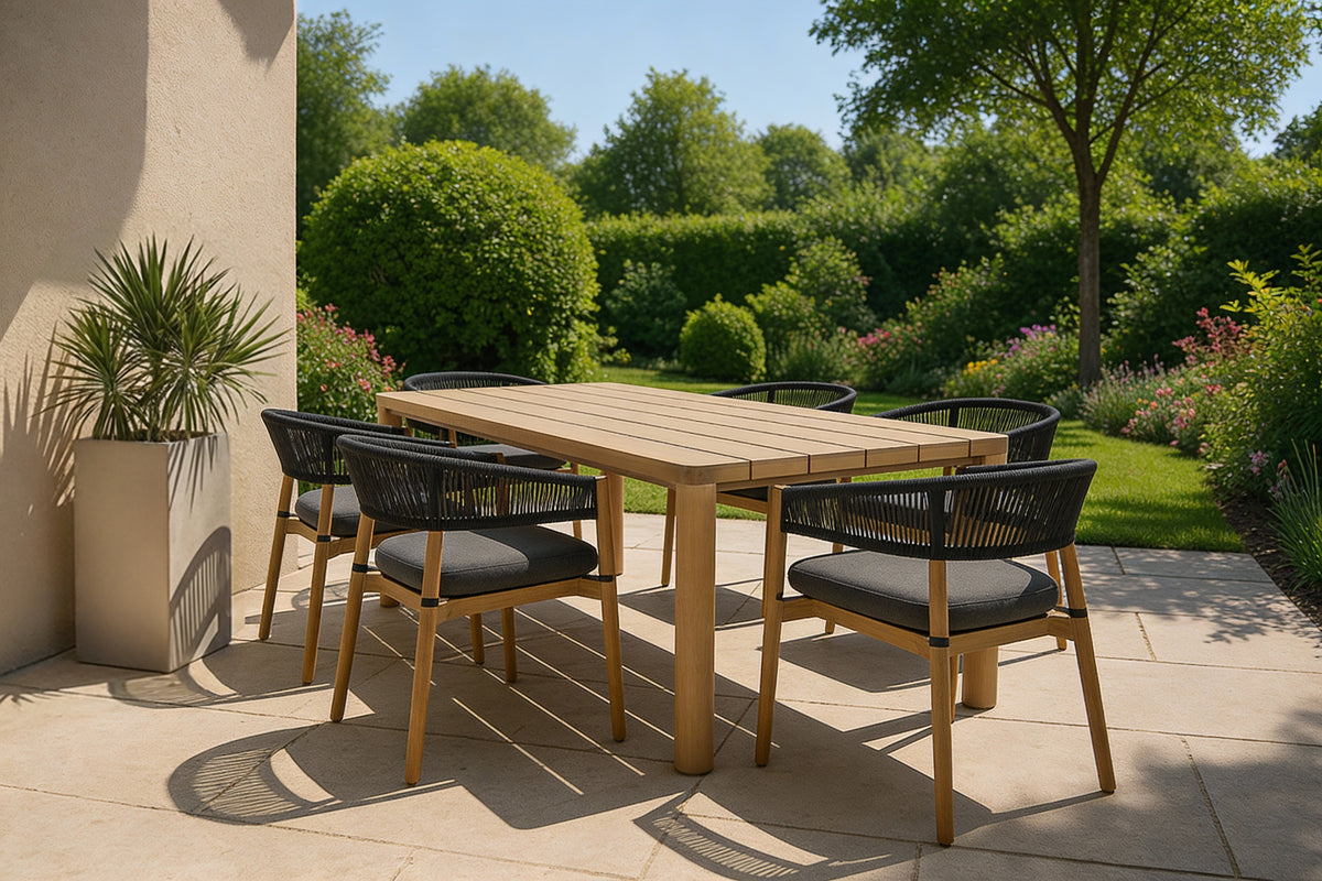 Evora Outdoor Eucalyptus Rectangular Dining Table