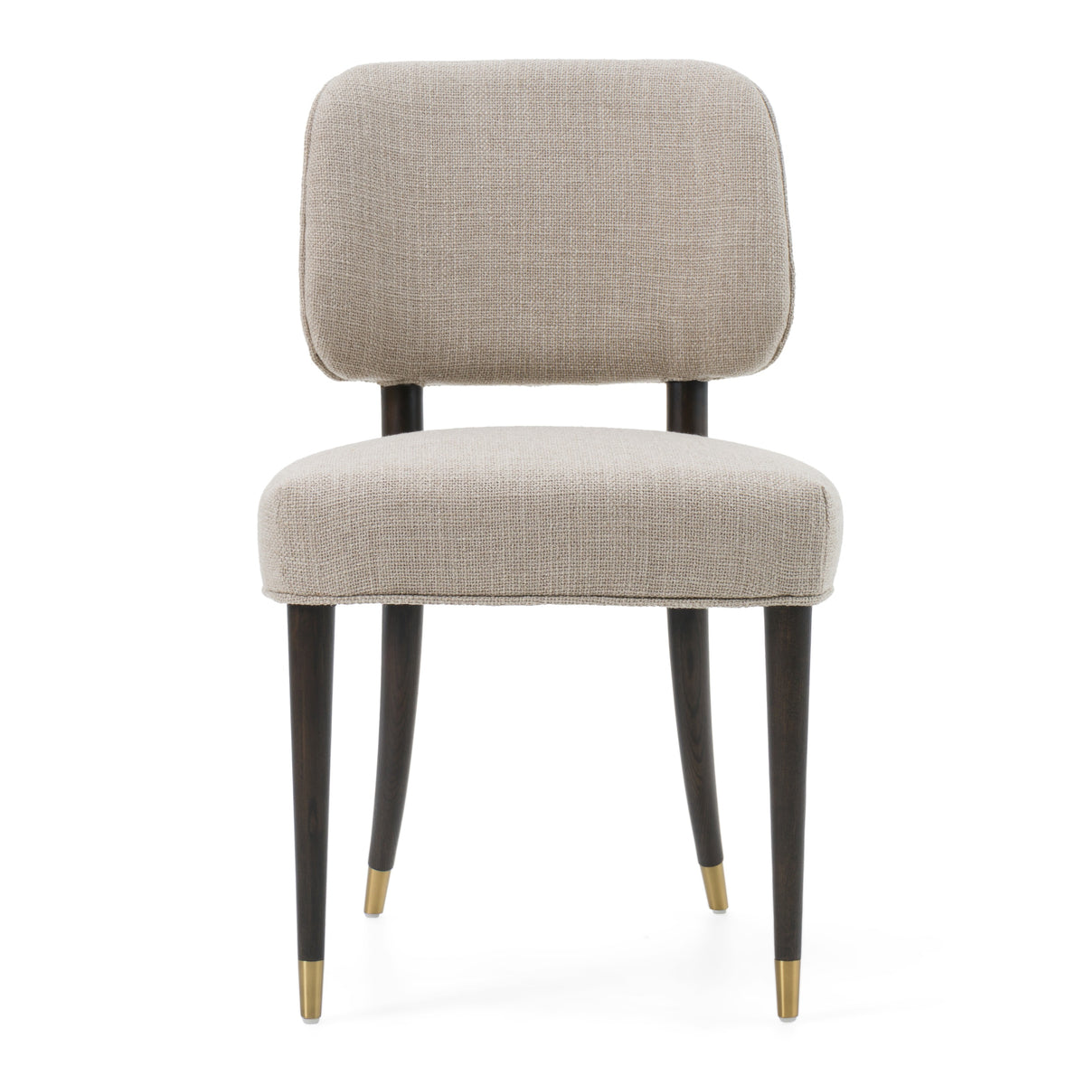 Kathy Modern Beige Fabric + Oak Dining Chair (Set of 2)