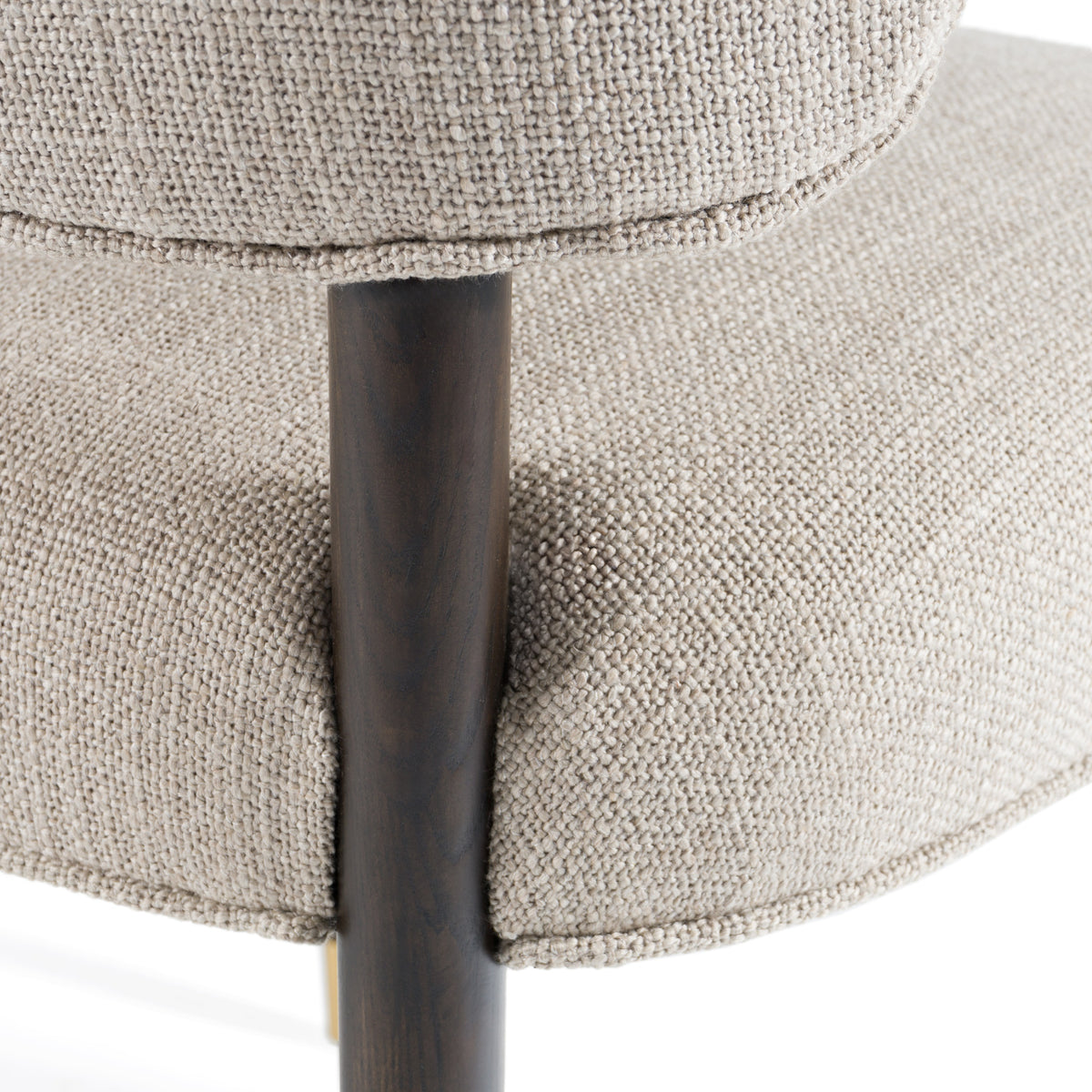 Kathy Modern Beige Fabric + Oak Dining Chair (Set of 2)
