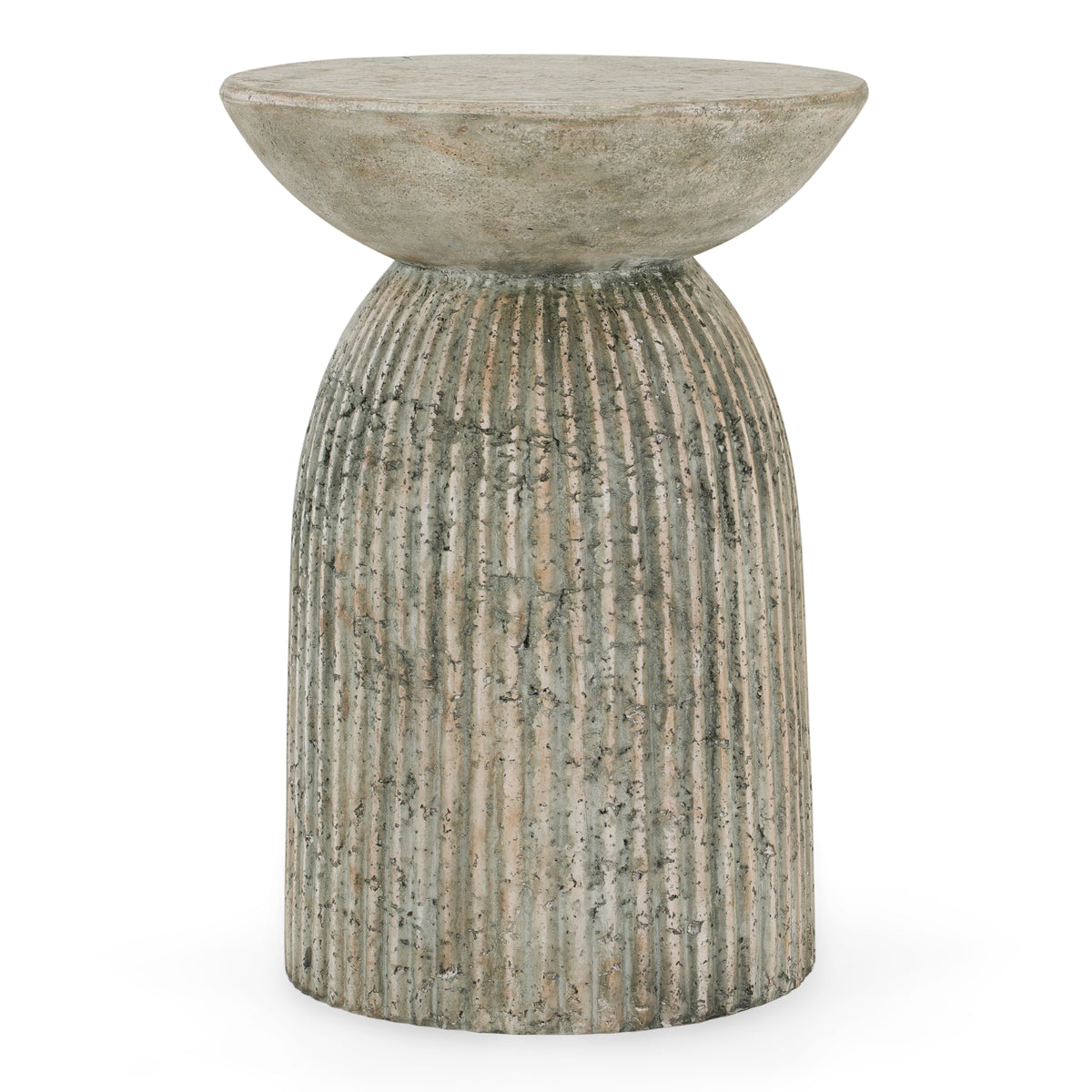 Katyal Modern Old Grey Fiberform End Table