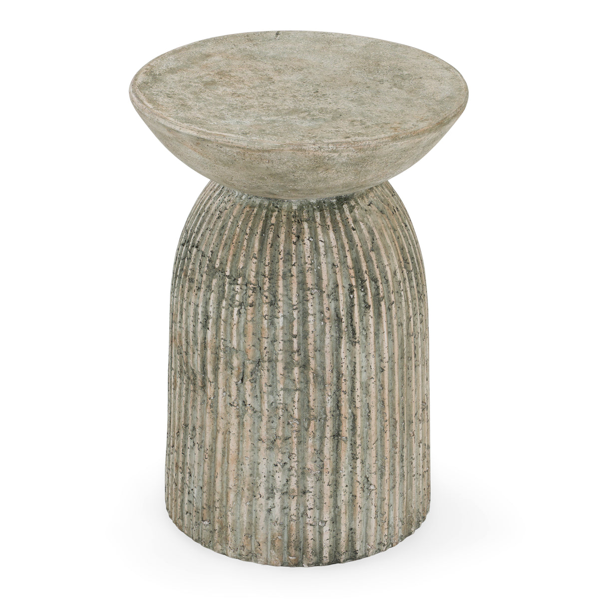 Katyal Modern Old Grey Fiberform End Table