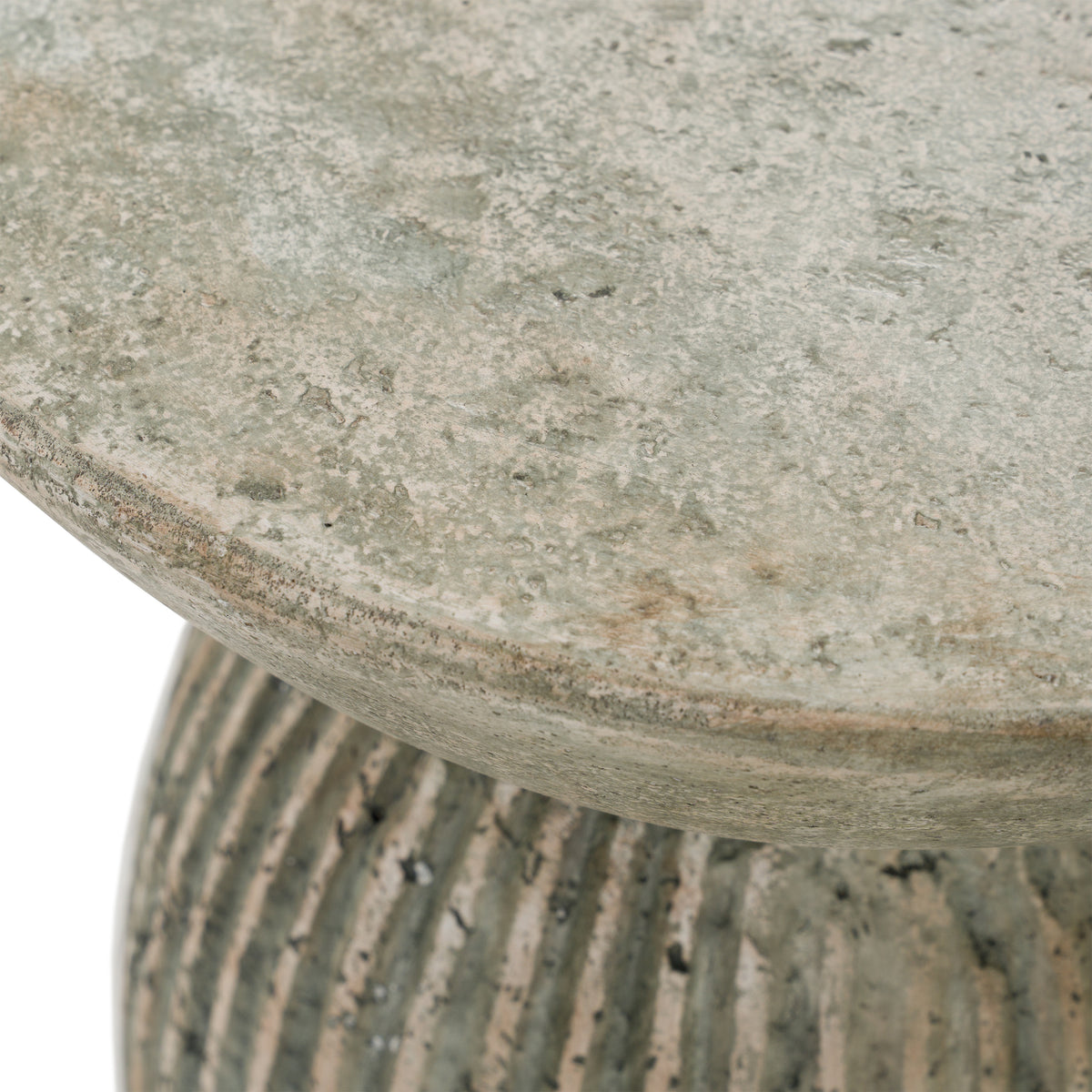Katyal Modern Old Grey Fiberform End Table