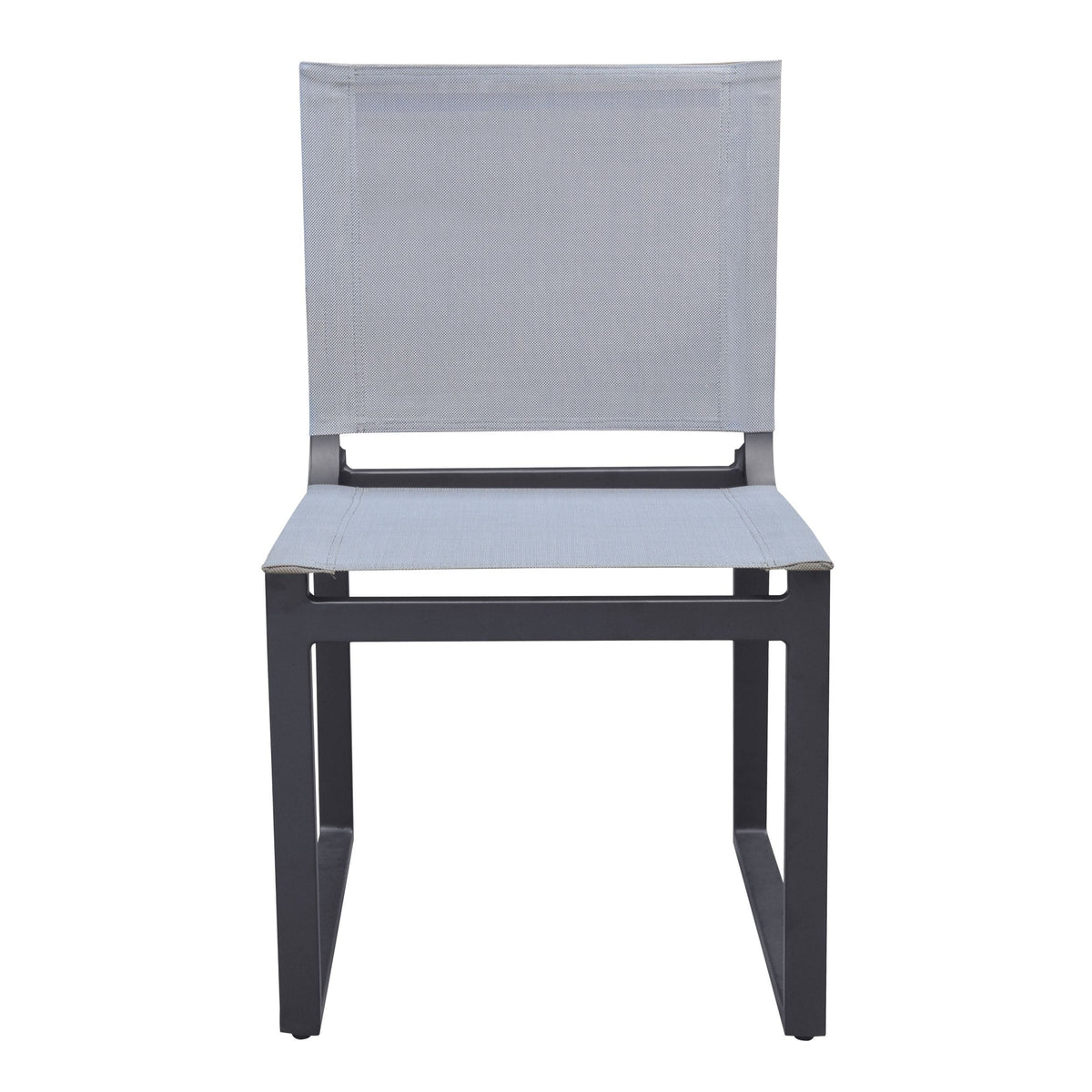 Kayak Modern Outdoor Dark Charcoal Dining Chair (Set of 2)