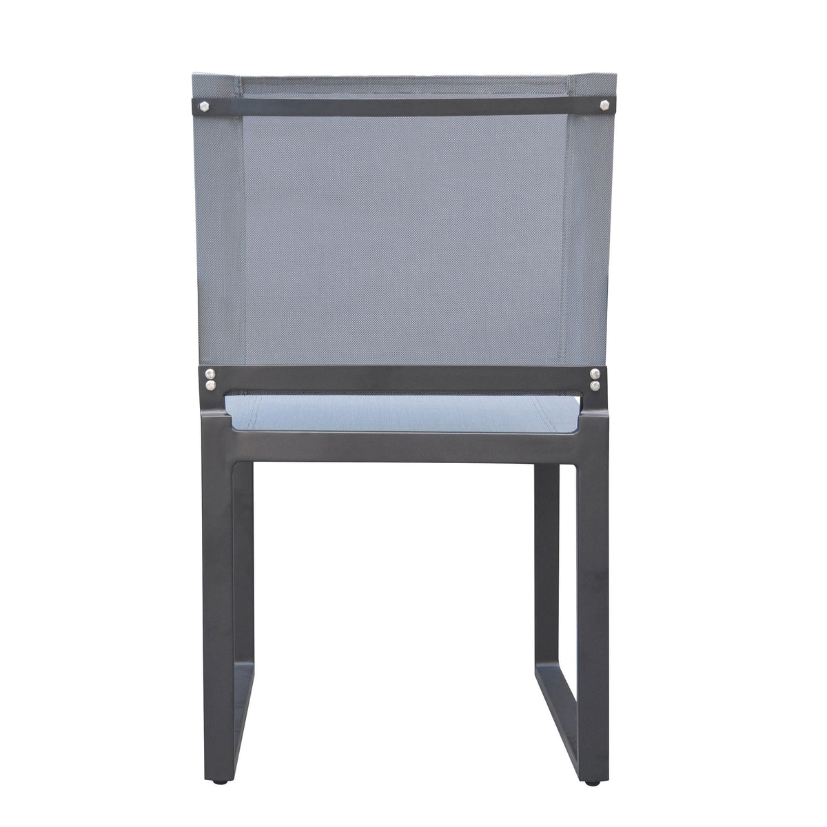 Kayak Modern Outdoor Dark Charcoal Dining Chair (Set of 2)