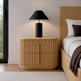 Kayce Modern Natural Oak Nightstand