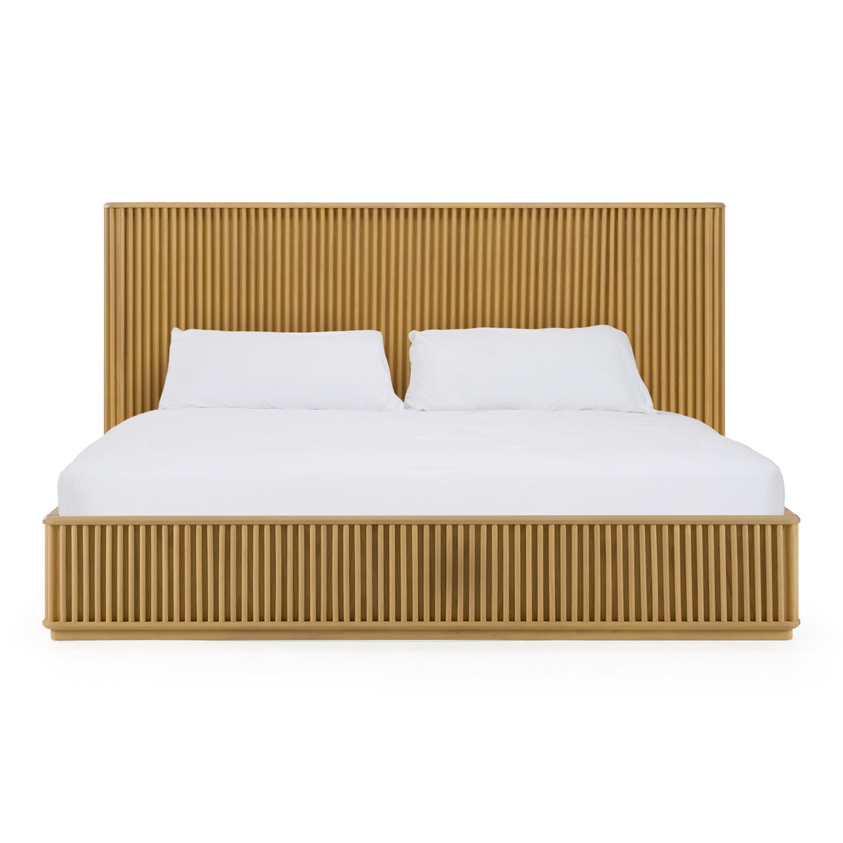 Kayce Modern Natural Oak Bed