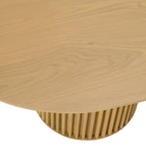 Kayce Modern Natural Oak Oval Dining Table